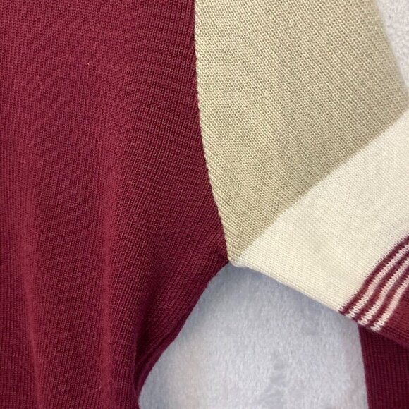 Vintage Topher Colins Canada Wool Blend Sweater Raglan Sleeve Mens Medium M Red - Picture 10 of 16